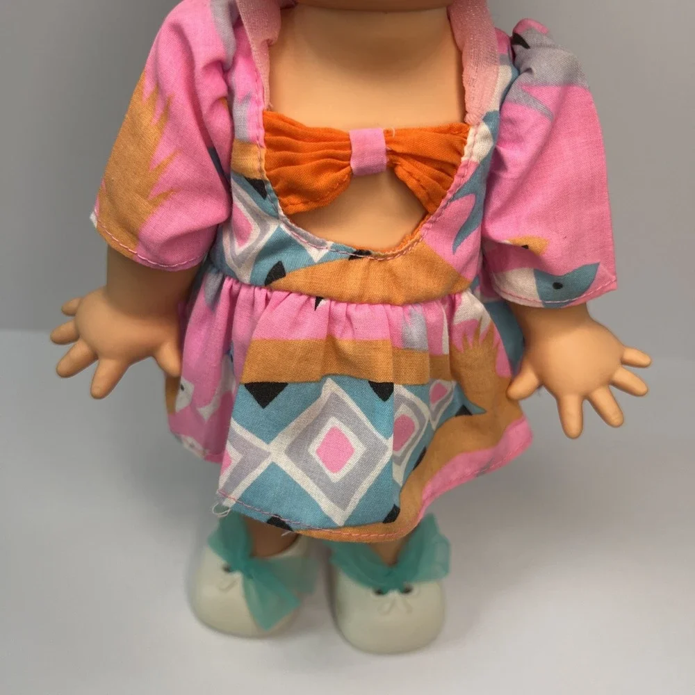 Vintage 1990 Galoob Baby Face So Sorry Sarah #6 Blue Eyes Heidi Dress